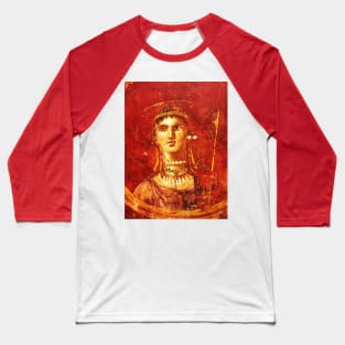 APHRODITE VENUS MEDALLION PORTRAIT IN RED GROUND Antique Pompeii Fresco Baseball T-Shirt